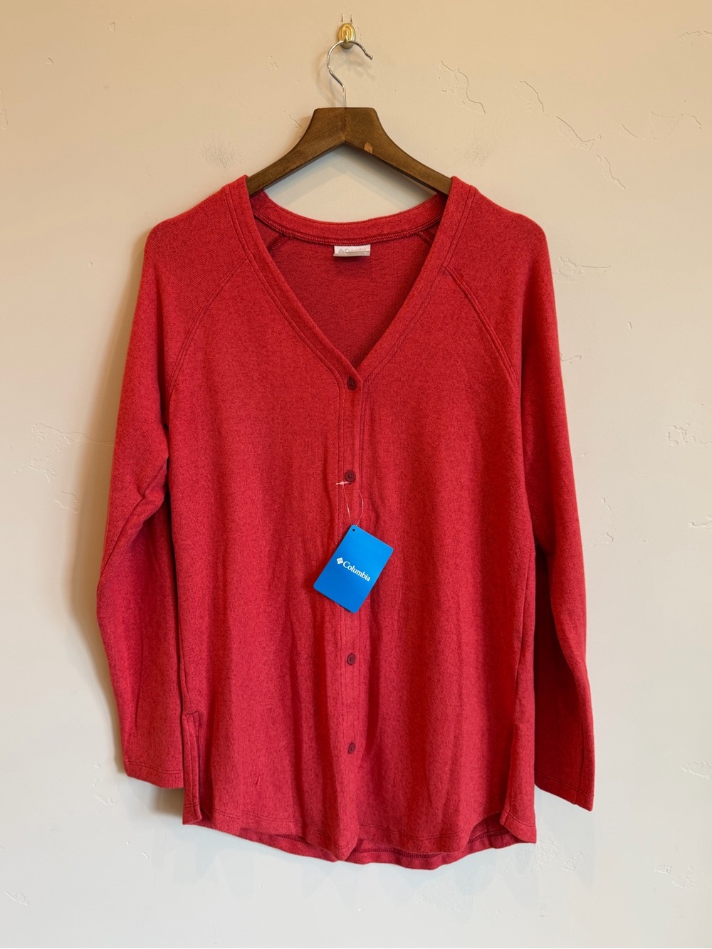 COLUMBIA By The Hearth Long Cardigan Pinkish Red Color